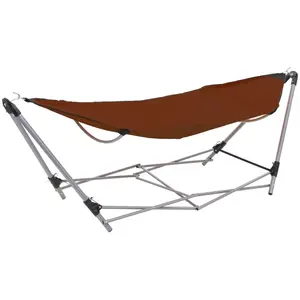 Comparateur de prix : vidaXL Hamac avec support pliable Marron