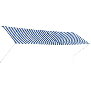 Comparateur de prix : vidaXL Auvent rétractable 400x150 cm Bleu et blanc