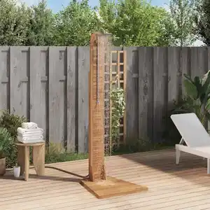VIDAXL Douche de Jardin Salle de Bain Toilette Douchette Bois de Teck Massif pas cher