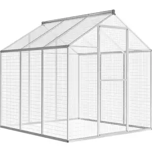 vidaXL Volière d'extérieur Aluminium 183 x 178 x 194 cm pas cher