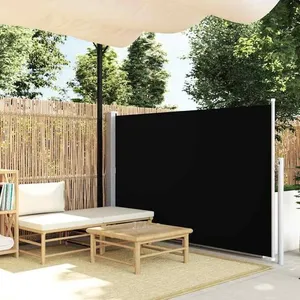 vidaXL Auvent latéral rétractable 140 x 300 cm Noir pas cher