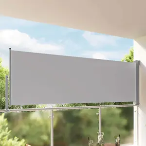Comparateur de prix : VIDAXL Auvent Latéral Rétractable de Patio 120x300 cm Gris Pare-vue Brise-vent