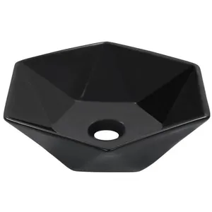 vidaXL Lavabo 41x36,5x12 cm Céramique Noir