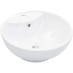 Comparateur de prix : vidaXL Lavabo avec trop-plein 46,5 x 18 cm Céramique Blanc