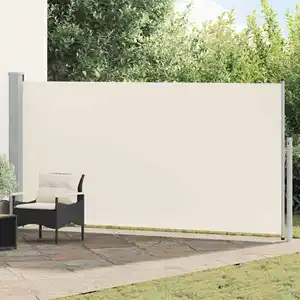 vidaXL Auvent latéral rétractable 160 x 500 cm Crème pas cher