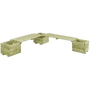 Comparateur de prix : vidaXL Banc de jardin à jardinières Bois de pin imprégné
