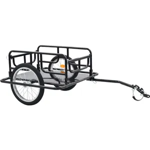 Comparateur de prix : vidaXL Remorque de vélo 130x73x48,5 cm acier noir