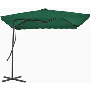 Comparateur de prix : vidaXL Parasol d'extérieur avec mât en acier 250 x 250 cm Vert