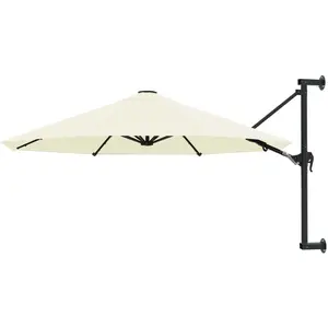 Comparateur de prix : vidaXL Parasol mural avec mât métallique 300 cm Sable