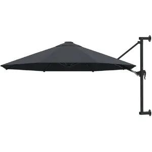 Comparateur de prix : vidaXL Parasol mural avec mât métallique 300 cm Anthracite