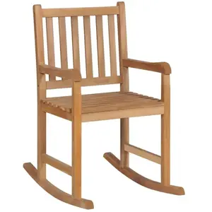 vidaXL Chaise à bascule bois de teck massif pas cher