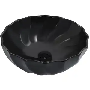 Comparateur de prix : vidaXL Lavabo 46x17 cm Céramique Noir