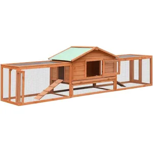 vidaXL Clapier Pin massif et sapin 310x70x87 cm pas cher