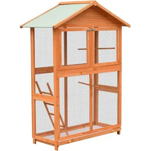 Comparateur de prix : vidaXL Cage à oiseaux Pin massif et bois de sapin 125,5x59,5x164 cm
