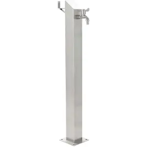 Comparateur de prix : vidaXL Colonne à eau de jardin carrée Acier inoxydable 95 cm