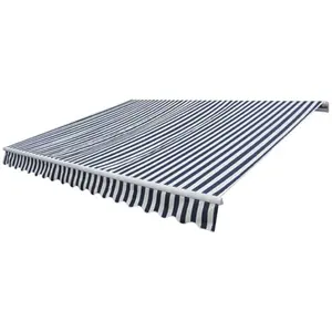 Comparateur de prix : vidaXL Auvent pliable manuel 300 cm Bleu/blanc
