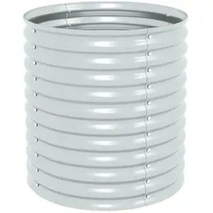 vidaXL Lit surélevé de jardin 80x80x81 cm Acier galvanisé Argenté pas cher