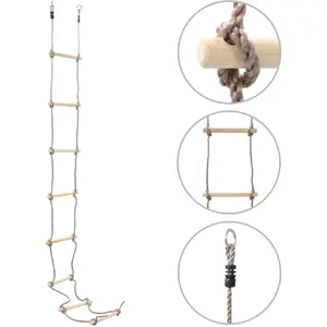 Comparateur de prix : vidaXL Échelle de corde pour enfants 290 cm Bois