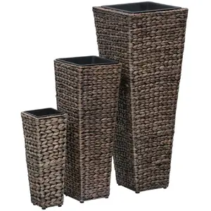 Comparateur de prix : vidaXL Lits surélevés de jardin 3 pcs Jacinthe d'eau Marron foncé