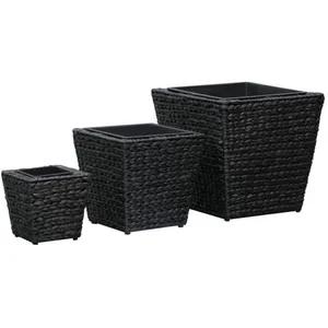 Comparateur de prix : vidaXL Lits surélevés de jardin 3 pcs Jacinthe d'eau Noir