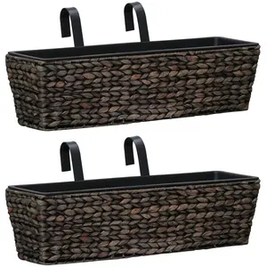 Comparateur de prix : vidaXL Jardinières 2 pcs Jacinthe d'eau Marron