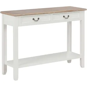 Comparateur de prix : vidaXL Table console Blanc 110x35x80 cm Bois