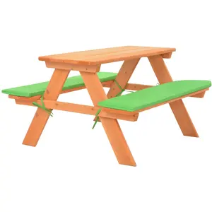 vidaXL Table de pique-nique pour enfants avec bancs 89x79x50 cm Sapin pas cher