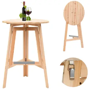 Comparateur de prix : vidaXL Table de bar pliable 78 cm Bois de sapin