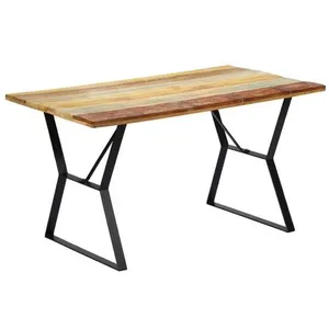 Comparateur de prix : vidaXL Table de salle à manger 140x80x76cm Bois de récupération massif