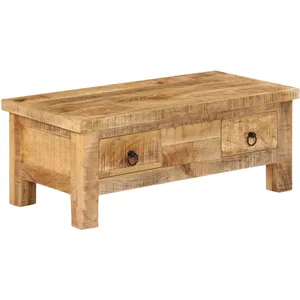 Comparateur de prix : vidaXL Table basse 90 x 45 x 35 cm Bois de manguier massif