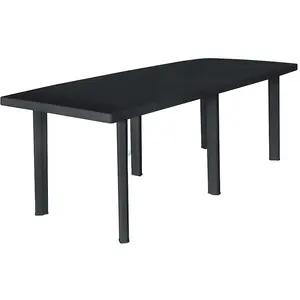 Comparateur de prix : vidaXL Table de jardin Anthracite 216x90x72 cm Plastique