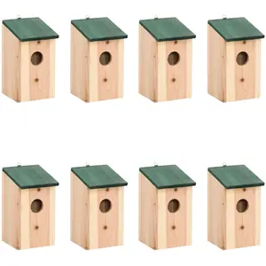 Comparateur de prix : vidaXL Nichoirs 8 pcs Bois 12x12x22 cm
