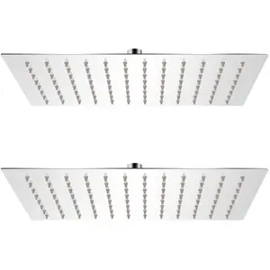 Comparateur de prix : vidaXL Pomme de douche plongeante 2 pcs Acier inoxydable 20x30 cm