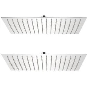 Comparateur de prix : vidaXL Pomme de douche plongeante 2 pcs Acier inoxydable 30x40 cm