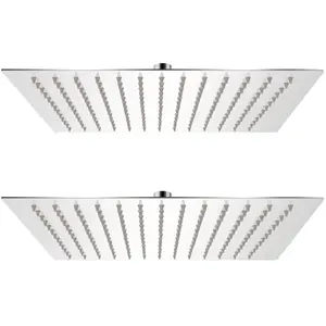 Comparateur de prix : vidaXL Pomme de douche plongeante 2 pcs 30x30 cm Acier inoxydable