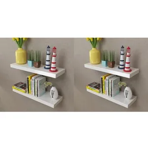 Comparateur de prix : vidaXL Étagères murales 4 pcs Blanc 60 cm