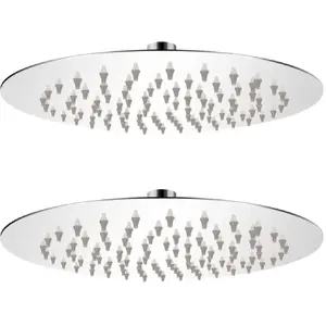 Comparateur de prix : vidaXL Pomme de douche plongeante 2 pcs Acier inoxydable Ø 20 cm