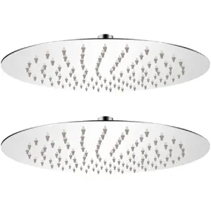 Comparateur de prix : vidaXL Pomme de douche plongeante 2 pcs Acier inoxydable Ø 25 cm