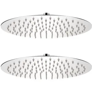 Comparateur de prix : vidaXL Pomme de douche plongeante 2 pcs Acier inoxydable Ø 30 cm