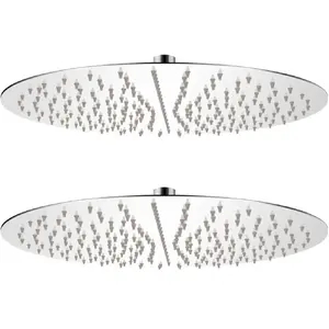 Comparateur de prix : vidaXL Pomme de douche plongeante 2 pcs Acier inoxydable Ø 40 cm