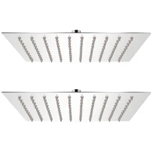 Comparateur de prix : vidaXL Pomme de douche plongeante 2 pcs Acier inoxydable 20x20 cm
