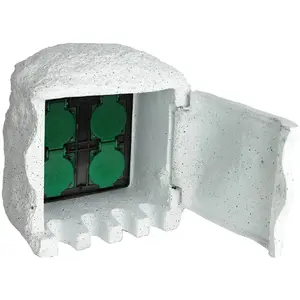 Comparateur de prix : vidaXL 4 prises de jardin étanches Résine Blanc