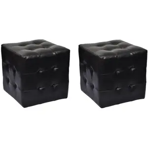 Comparateur de prix : vidaXL Tabourets cube Noir