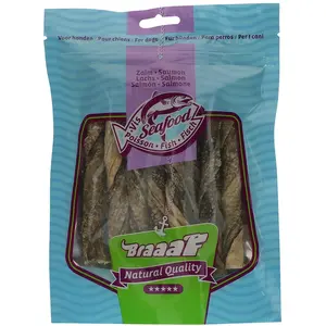 Braaaf Bâtonnets torsadés à mâcher, saumon 12 cm - Friandises pour chien