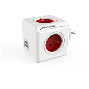 Comparateur de prix : allocacoc Cube Multiprise Power Cube Original 4 prises 2xUSB rouge
