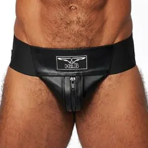 Jockstrap en cuir Mister B Noir S pas cher