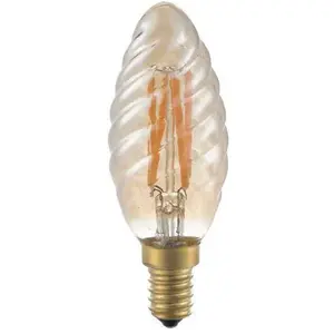 spl Ampoule Bougie Torsadée Led E14 C35 4w 250 Lm Doré pas cher