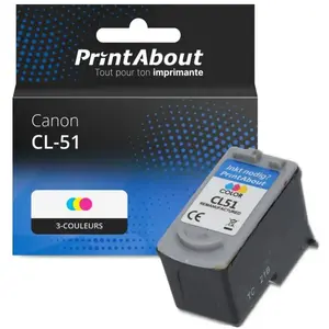 Comparateur de prix : PrintAbout Cartouche compatible Canon CL-51 - 3-couleurs - Grande capacité