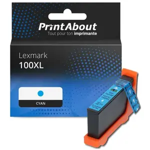 PrintAbout Cartouche compatible Lexmark 100XL (14N1069E) - Cyan - Grande capacitéVendu parprintabout