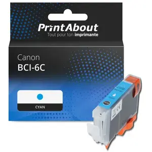 Comparateur de prix : PrintAbout Cartouche compatible Canon BCI-6C - Cyan